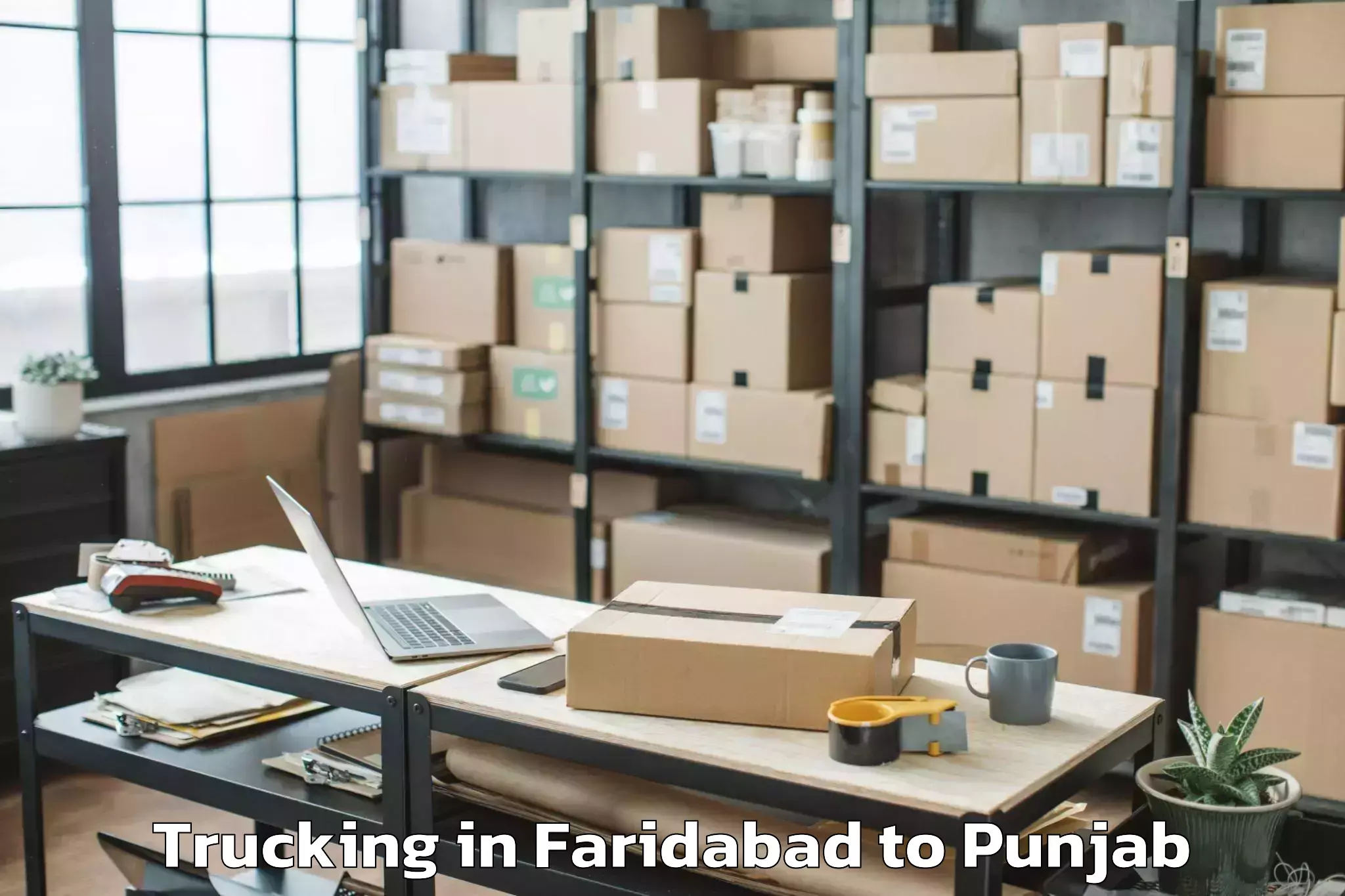 Professional Faridabad to Bhikhi Trucking